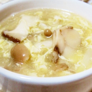 きのこたっぷり☆優しい味の中華卵スープ